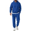 image:imageCOOFANDY Mens Sweatsuits 2 Piece Set Full Zip Hoodie Jogging Track SuitsBlue