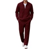 image:imageCOOFANDY Mens Tracksuit 2 Piece Set Full Zip Jogging Sweatsuits OutfitsRed