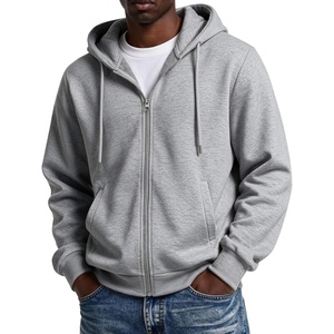 image:imageCOOFANDY Men Full Zip Hoodie Fleece Zipper Sweatshirt Casual Hooded JacketLight Grey