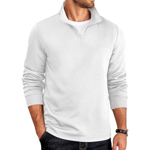 image:imageCOOFANDY Mens 14 Zip Pullover Sweatshirt Mock Neck Business Casual PolosWhite