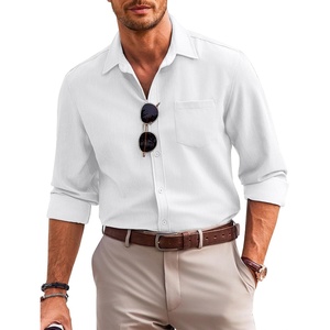 image:imageCOOFANDY Mens Casual Button Down Shirts Long Sleeve Untucked Regular Fit Denim Dress ShirtWhite
