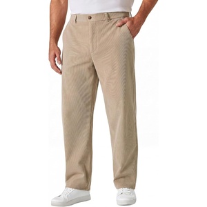 image:imageCOOFANDY Mens Corduroy Pant Straight Fit Flat Front Casual Dress SlacksKhaki