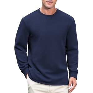 image:imageCOOFANDY Mens Crew Neck Sweatshirt Lightweight Fleece Pullover TShirtNavy Blue