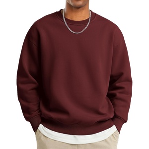 image:imageCOOFANDY Mens Crewneck Sweatshirts Fleece Pullover Thermal Casual ShirtRed