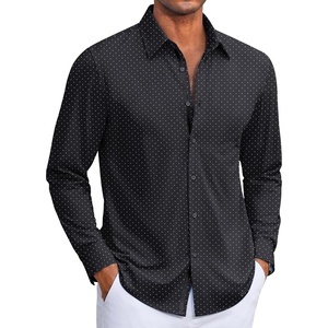 image:imageCOOFANDY Mens Dress Shirt Long Sleeve Wrinkle Free Casual Button Down ShirtBlack Polka Dots