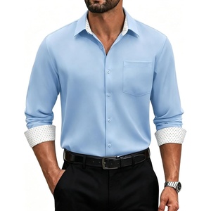 image:imageCOOFANDY Mens Dress Shirts Stretch Long Sleeve Casual Button Down ShirtsLight Blue
