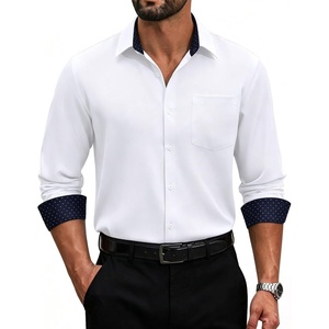 image:imageCOOFANDY Mens Dress Shirts Stretch Long Sleeve Casual Button Down ShirtsWhite