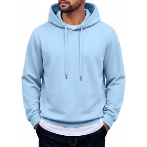 image:imageCOOFANDY Mens Hoodie Pullover Hooded Sweatshirt Casual Fashion Solid FallLight Blue