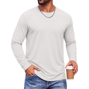 image:imageCOOFANDY Mens Long Sleeve TShirts Crew Neck RegularFit Tee Shirts Casual Basic TshirtsWhite