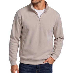 image:imageCOOFANDY Mens Quarter Zip Pullover Sweatshirt Fleece Mock Neck with PocketKhaki