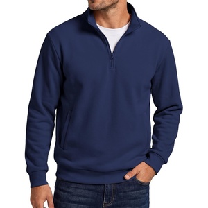 image:imageCOOFANDY Mens Quarter Zip Pullover Sweatshirt Fleece Mock Neck with PocketNavy Blue
