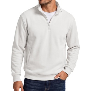 image:imageCOOFANDY Mens Quarter Zip Pullover Sweatshirt Fleece Mock Neck with PocketWhite