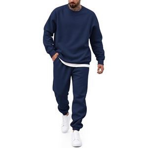 image:imageCOOFANDY Mens Sweatsuit Set Fleece Crewneck Sweatshirt and Jogger PantsNavy Blue