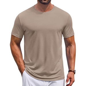 image:imageCOOFANDY Mens T Shirt Short Sleeve Casual TShirts Crew Neck Basic Tee ShirtsKhaki