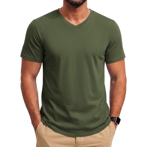 image:imageCOOFANDY Mens T Shirts Short Sleeve V Neck TShirt Casual Plain Basic TeeArmy Green