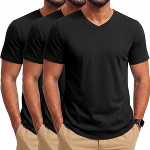 image:imageCOOFANDY Mens T Shirts Short Sleeve V Neck TShirt Casual Plain Basic TeeBlack 3pack