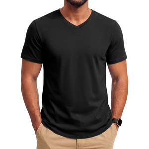 image:imageCOOFANDY Mens T Shirts Short Sleeve V Neck TShirt Casual Plain Basic TeeBlack