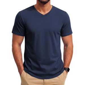 image:imageCOOFANDY Mens T Shirts Short Sleeve V Neck TShirt Casual Plain Basic TeeMidnight Blue