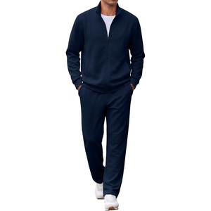 image:imageCOOFANDY Mens Tracksuit 2 Piece Set Full Zip Jogging Sweatsuits OutfitsNavy Blue