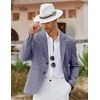 image:imageCOOFANDY Mens Blazer Casual Sport Coats Regular Fit Lightweight Suit JacketCheckered Blazer  Blue