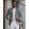 image:imageCOOFANDY Mens Blazer Casual Sport Coats Regular Fit Lightweight Suit JacketCheckered Blazer  Gray