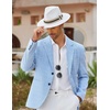 image:imageCOOFANDY Mens Blazer Casual Sport Coats Regular Fit Lightweight Suit JacketClear Blue