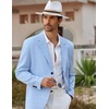 image:imageCOOFANDY Mens Blazer Casual Sport Coats Regular Fit Lightweight Suit JacketClear Blue