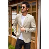 image:imageCOOFANDY Mens Blazer Casual Sport Coats Regular Fit Lightweight Suit JacketLight Khaki