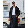 image:imageCOOFANDY Mens Double Breasted Trench Coat Long Pea Coat Winter OvercoatBlack