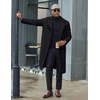 image:imageCOOFANDY Mens Double Breasted Trench Coat Long Pea Coat Winter OvercoatBlack