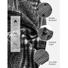 image:imageCOOFANDY Mens Double Breasted Trench Coat Long Pea Coat Winter OvercoatBlack Plaid