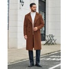 image:imageCOOFANDY Mens Double Breasted Trench Coat Long Pea Coat Winter OvercoatBrown