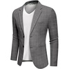 Checkered Blazer - Gray