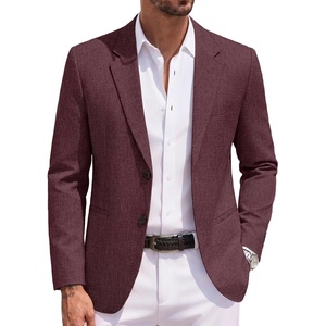 image:imageCOOFANDY Mens Blazer Casual Sport Coats Regular Fit Lightweight Suit JacketDark Red
