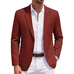 image:imageCOOFANDY Mens Blazer Casual Sport Coats Regular Fit Lightweight Suit JacketRed
