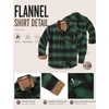 image:imageCOOFANDY Mens Flannel Shirts Long Sleeve Plaid Button Down Shirt JacketGreen