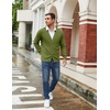 image:imageCOOFANDY Mens Cardigan Sweaters with Button Lightweight Casual V Neck Long Sleeve Pockets Knitted SweaterArmy Green