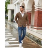 image:imageCOOFANDY Mens Cardigan Sweaters with Button Lightweight Casual V Neck Long Sleeve Pockets Knitted SweaterAshy Brown