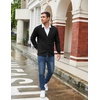 image:imageCOOFANDY Mens Cardigan Sweaters with Button Lightweight Casual V Neck Long Sleeve Pockets Knitted SweaterBlack
