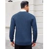 image:imageCOOFANDY Mens Cardigan Sweaters with Button Lightweight Casual V Neck Long Sleeve Pockets Knitted SweaterBlue