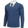 image:imageCOOFANDY Mens Cardigan Sweaters with Button Lightweight Casual V Neck Long Sleeve Pockets Knitted SweaterBlue