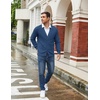 image:imageCOOFANDY Mens Cardigan Sweaters with Button Lightweight Casual V Neck Long Sleeve Pockets Knitted SweaterBlue