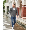 image:imageCOOFANDY Mens Cardigan Sweaters with Button Lightweight Casual V Neck Long Sleeve Pockets Knitted SweaterDark Grey