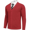 image:imageCOOFANDY Mens Cardigan Sweaters with Button Lightweight Casual V Neck Long Sleeve Pockets Knitted SweaterDark Red