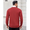 image:imageCOOFANDY Mens Cardigan Sweaters with Button Lightweight Casual V Neck Long Sleeve Pockets Knitted SweaterDark Red