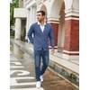 image:imageCOOFANDY Mens Cardigan Sweaters with Button Lightweight Casual V Neck Long Sleeve Pockets Knitted SweaterDusty Blue