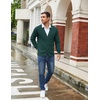 image:imageCOOFANDY Mens Cardigan Sweaters with Button Lightweight Casual V Neck Long Sleeve Pockets Knitted SweaterGreen
