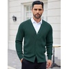image:imageCOOFANDY Mens Cardigan Sweaters with Button Lightweight Casual V Neck Long Sleeve Pockets Knitted SweaterGreen