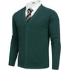 image:imageCOOFANDY Mens Cardigan Sweaters with Button Lightweight Casual V Neck Long Sleeve Pockets Knitted SweaterGreen