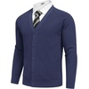image:imageCOOFANDY Mens Cardigan Sweaters with Button Lightweight Casual V Neck Long Sleeve Pockets Knitted SweaterNavy Blue
